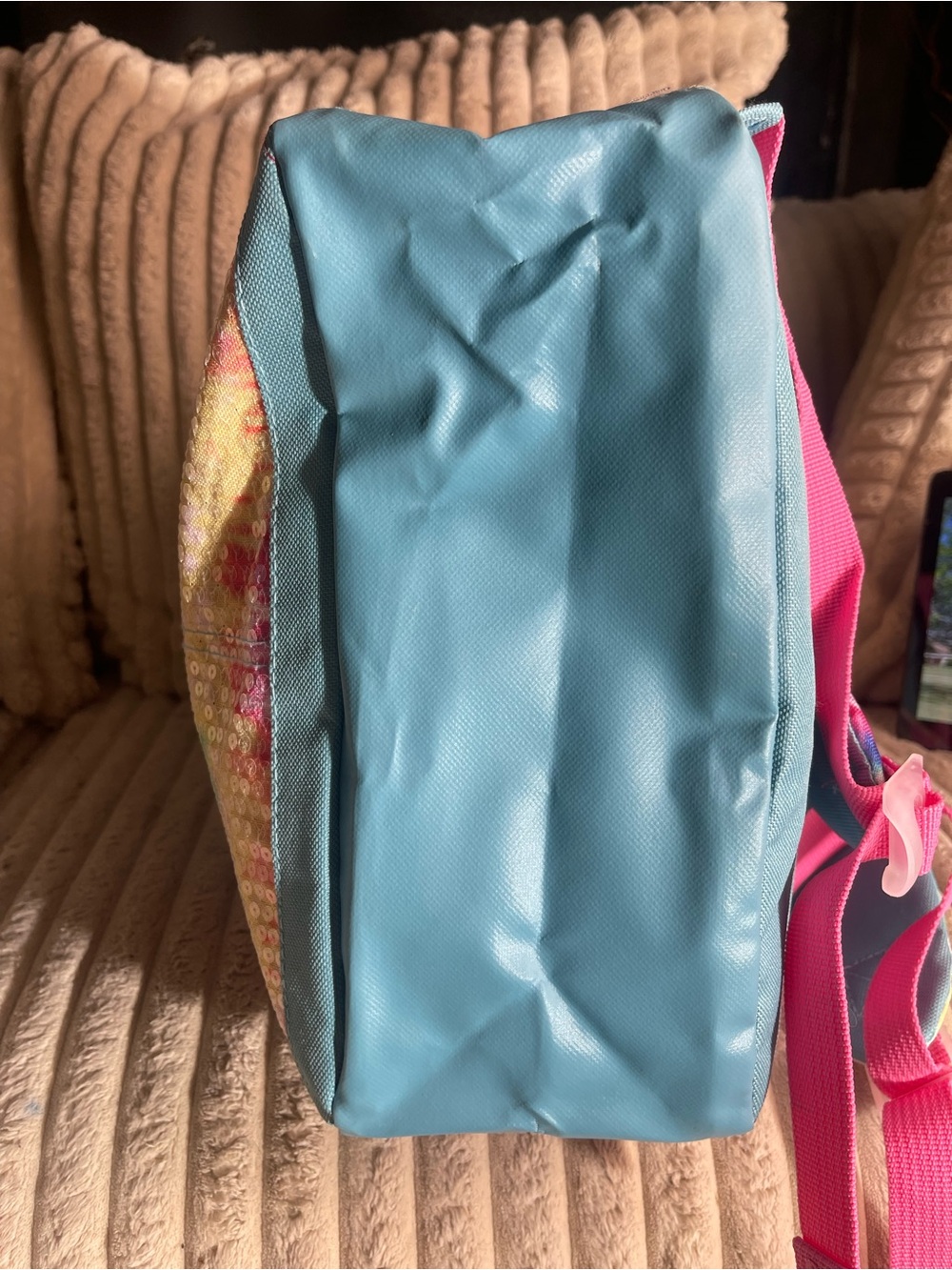 Wonder Nation Rainbow Sequin Tie-Dye Backpack with Pink Accents New With Tags - Picture 8 of 10